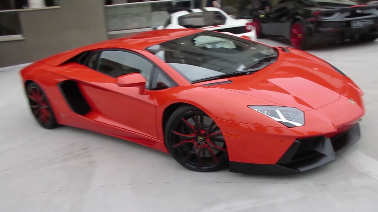 Red Lamborghini Aventador LP700-4 (w/ startup)