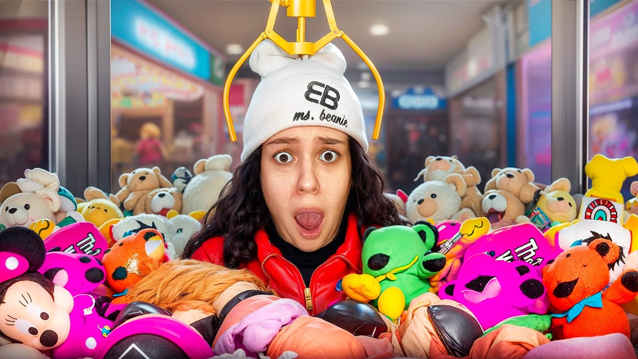 Trapped In a CLAW ARCADE Until I Win EVERY Toy!
