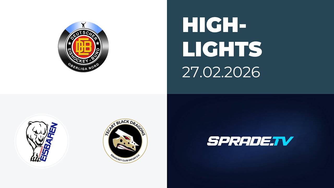 27.02.2026 - Highlights - Hammer Eisbären vs. TecArt BlackDragons