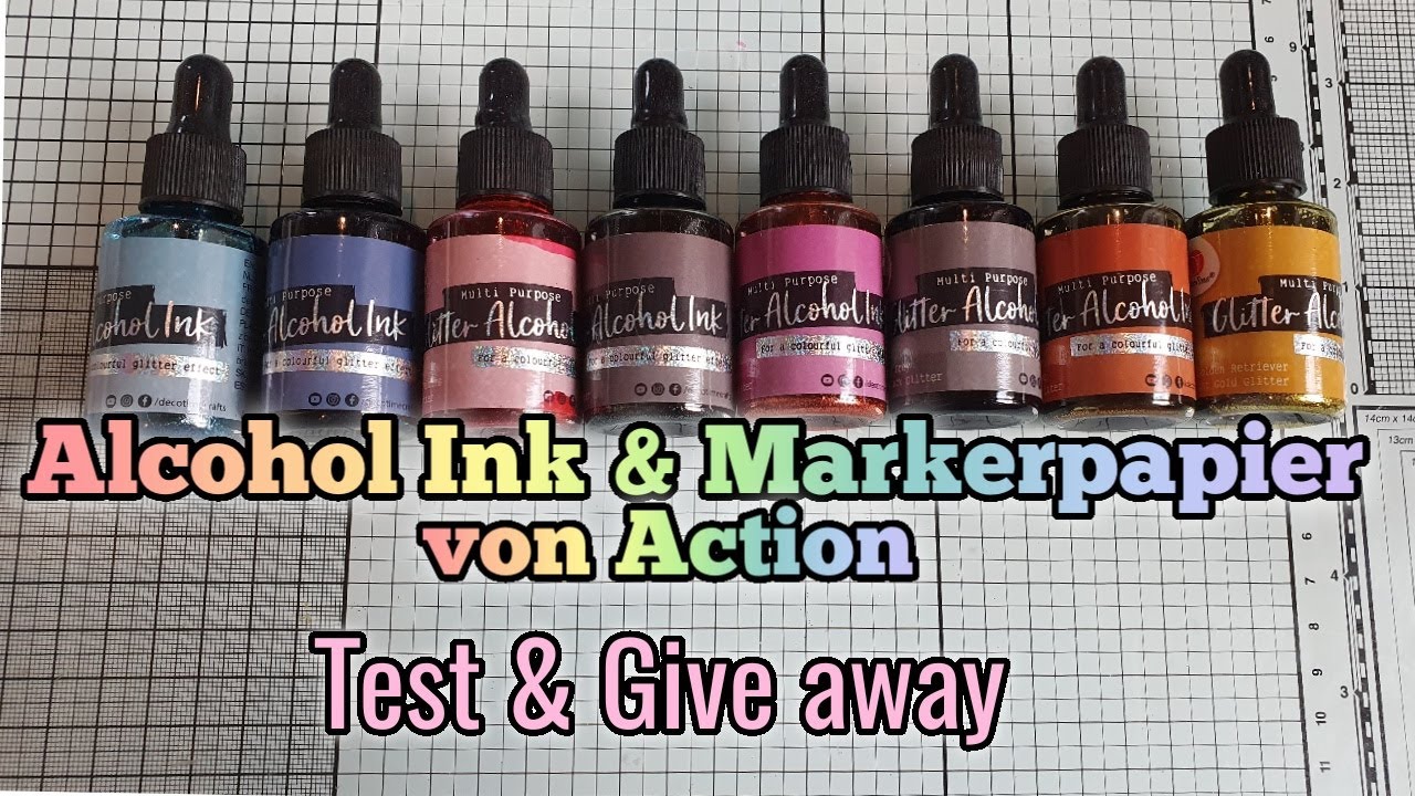 ⭐ Alcohol Inks  & Markerpapier von Action | Test und give away ⭐