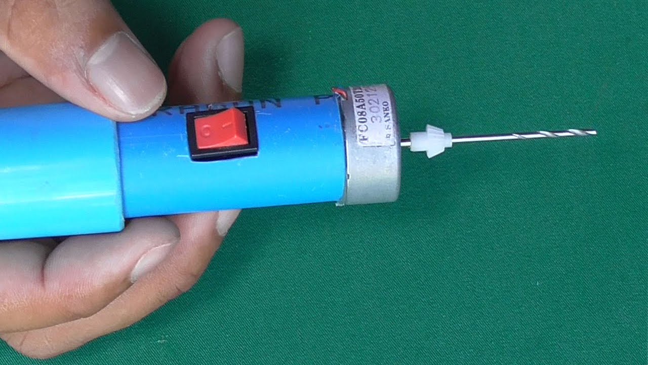 How To Make Powerful Mini Drill Machine From Plastic Pipe At Home