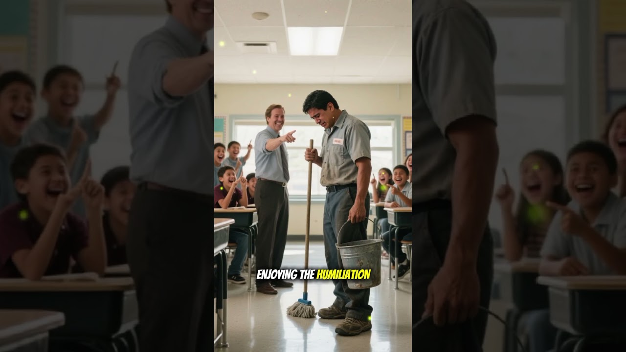 Teacher Humiliates Latino Janitor for Broken English But His Son Shocks the Whole Class