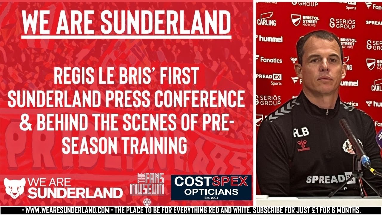 Sunderland head coach Regis Le Bris' meets the media for the first time and inside training