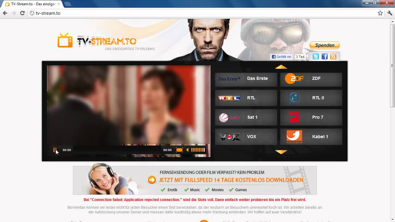 tv-stream.to - kostenlos im Internet fernsehen