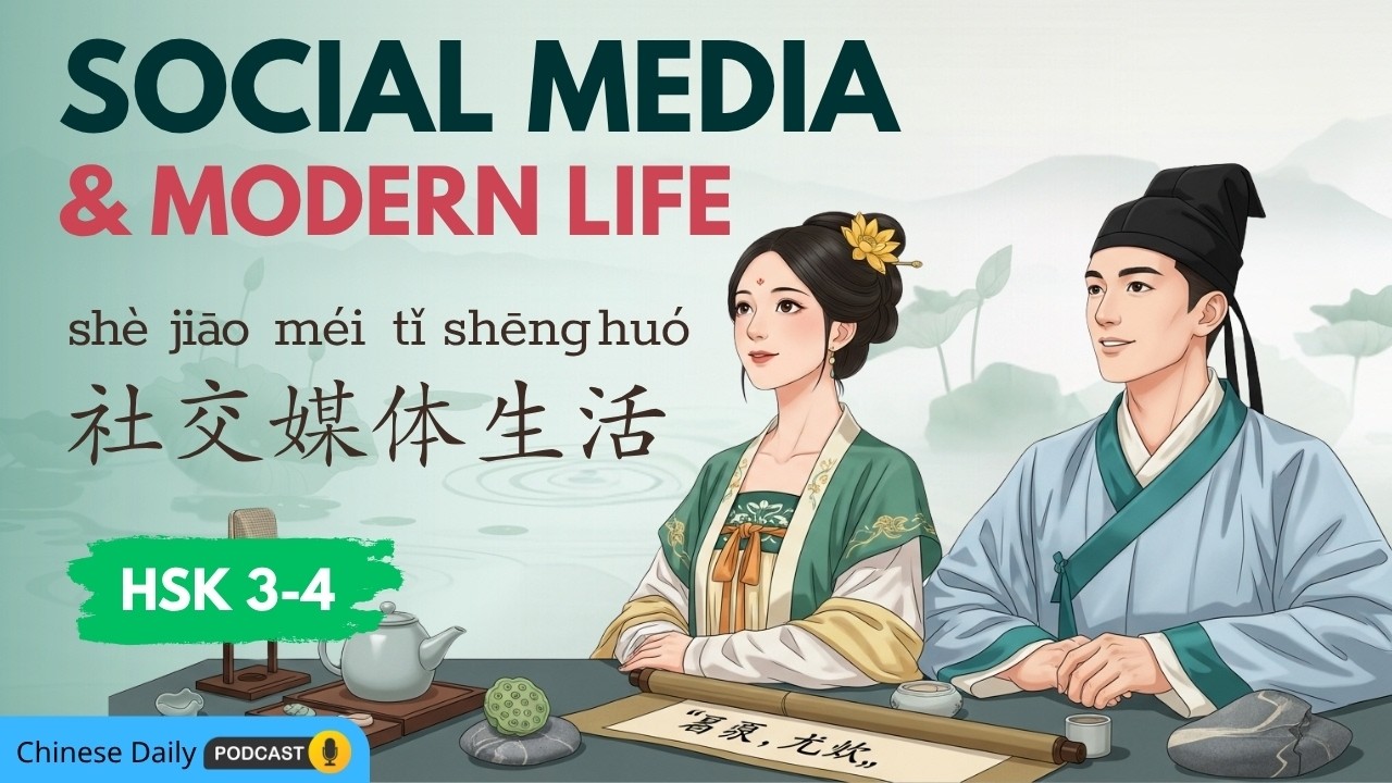 HSK 3-4 | Соцсети и современная жизнь | 社交媒体是好是坏 | Подкаст на китайском