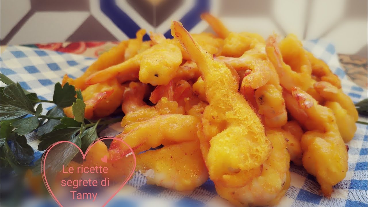 Mazzancolle in tempura allo zafferano