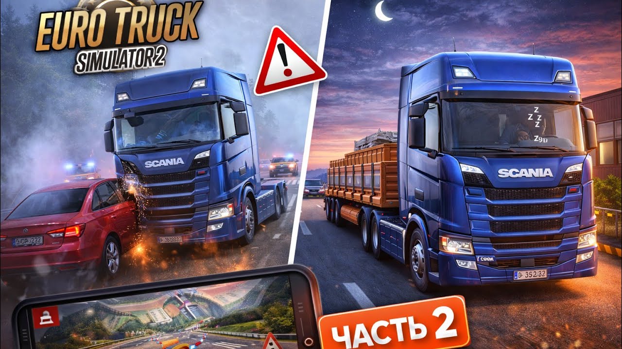 EURO TRUCK SIMULATOR 2 🚛ПЕРВЫЕ ШТРАФЫ И АВАРИИ | ЧАСТЬ 2