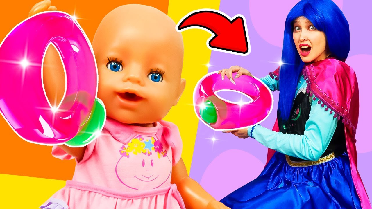 Die Prinzessinnen basteln Schmuck! 💍 Bastelspaß mit Baby Born und den Prinzessinnen