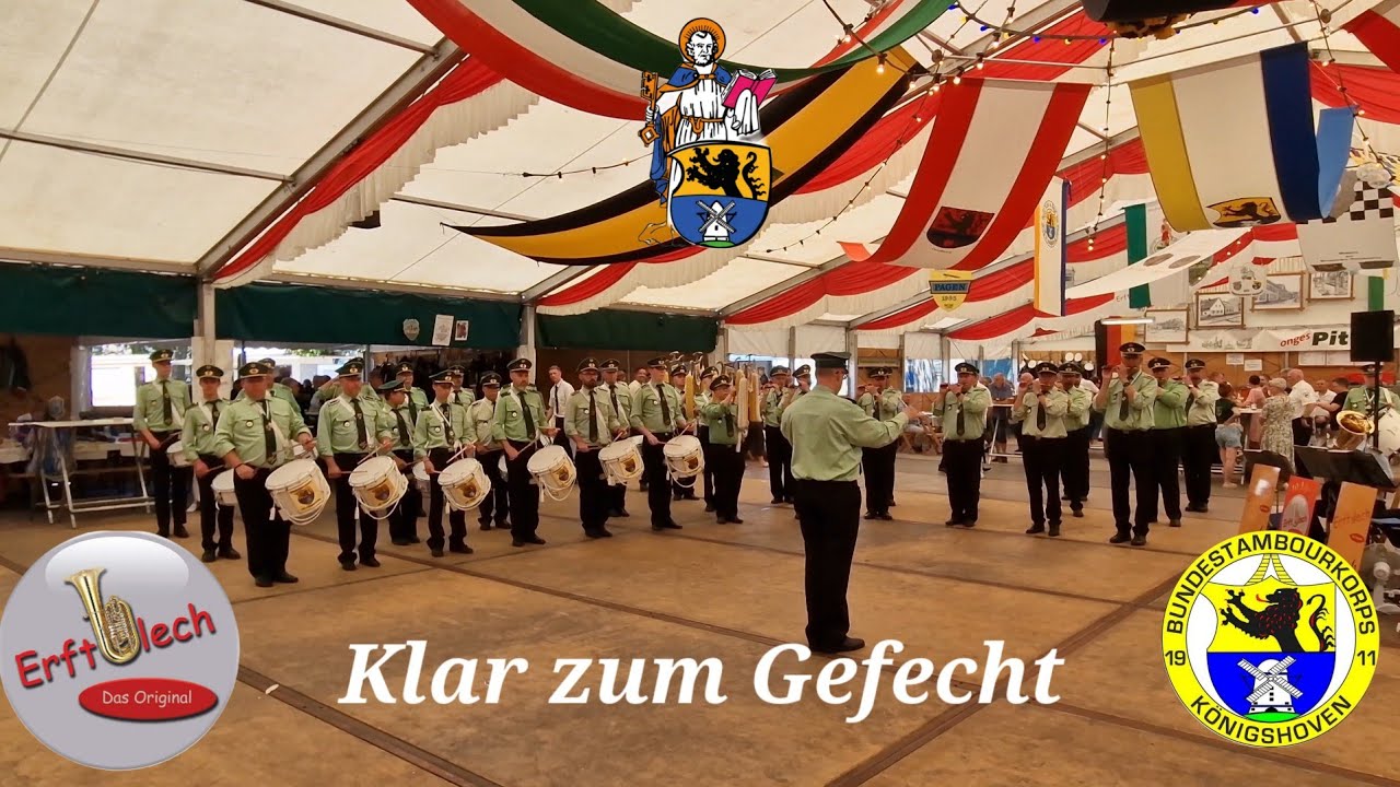 BTK Königshoven Blaskapelle Erftblech Klar zum Gefecht Frühschoppen Schützenfest Königshoven 2023