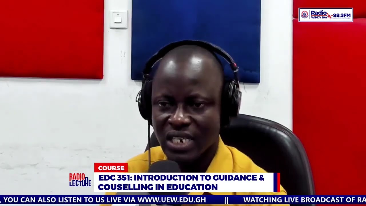 RADIO LECTURE SERIES (14/01/26) COURSE CODE EDC 351: INTRODUCTION TO GUIDANCE & COUNSELLING IN EDU.