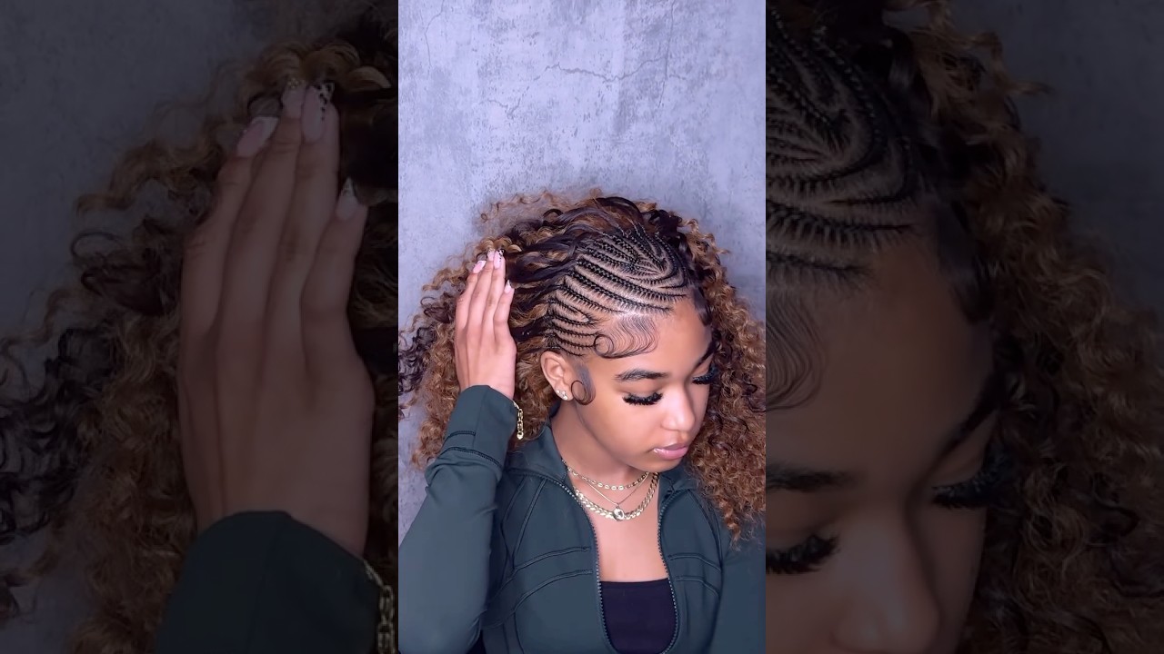 Half Fulani braids half quick weave. #quickweave #fulanibraids #summerhairstyle