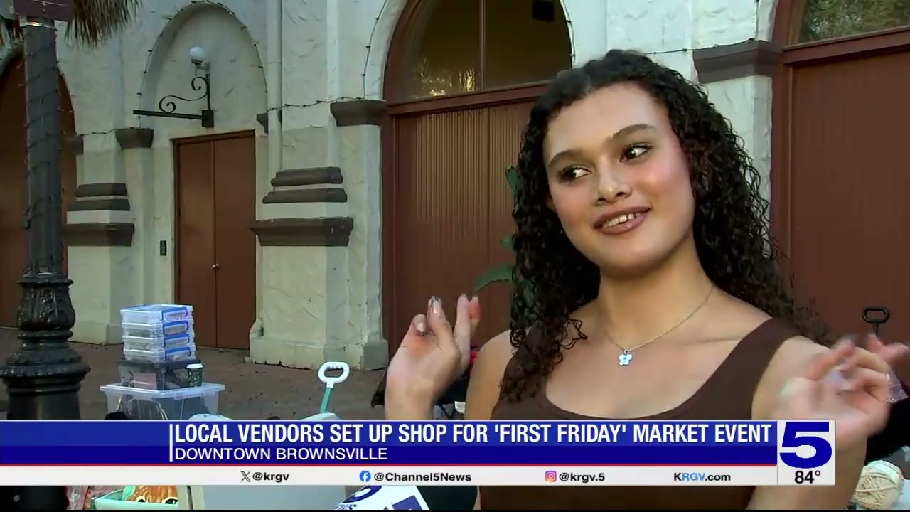 Vendors set up shop for First Friday market event in Brownsville