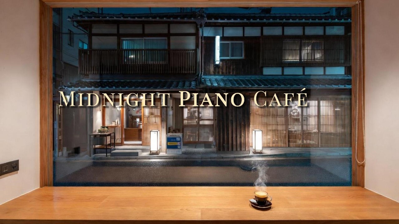 Midnight Piano Café | Calm Jazz Piano in a Kyoto Night