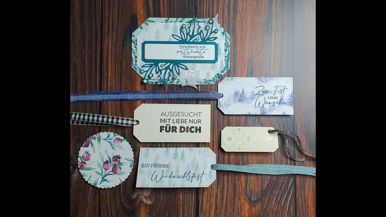 Weihnachtskarte und Geschenkanhänger mit Pfiff, mach mehr aus Deinen Stanzen, Stampin Up
