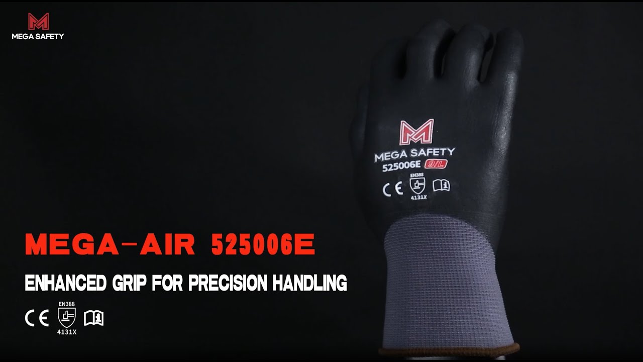 Oil resistant gloves with Durability and Enhanced Grip｜Mega safety micro foam nitrile series
