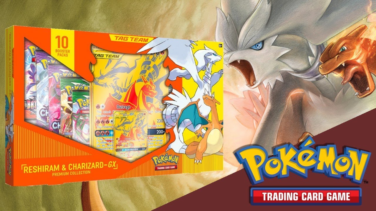 Pokémon TCG: Reshiram & Charizard GX Premium Collection Box opening