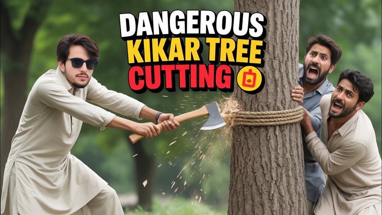 Dangerous Kikar Tree Cutting at a Friend’s House ☠️  | Village Vlog