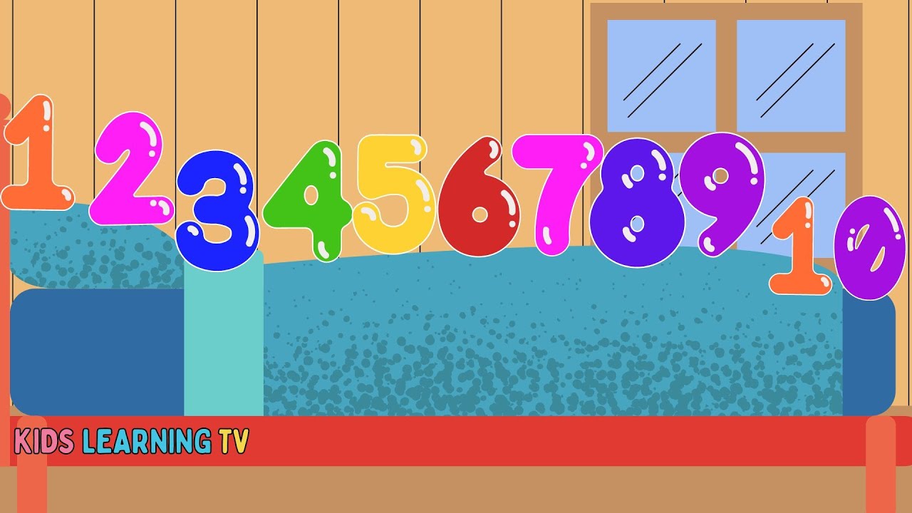 Ten Little Numbers Jumping On The Bed - Fun Counting Song for Kids! 🎵