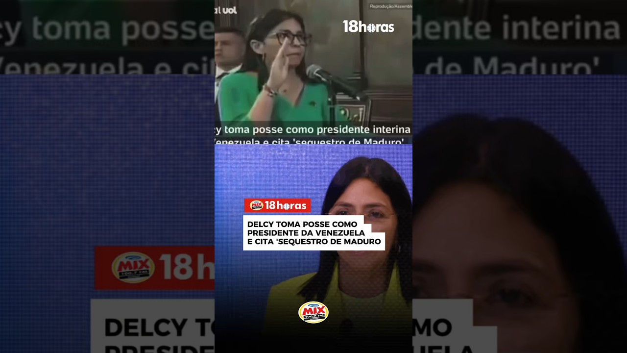 Delcy toma posse como presidente da Venezuela e cita 'sequestro de Maduro'