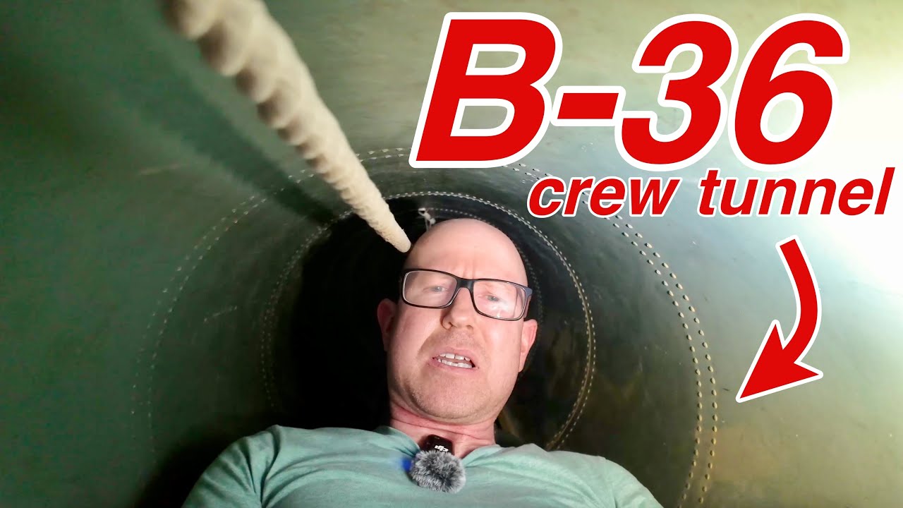 Crawling through an 80ft tunnel onboard a 10 engine cold war atomic bomber! (Unedited)
