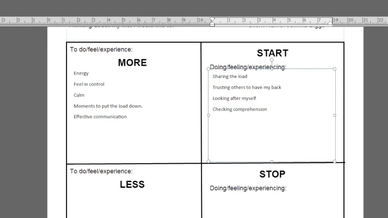 How to complete a care plan