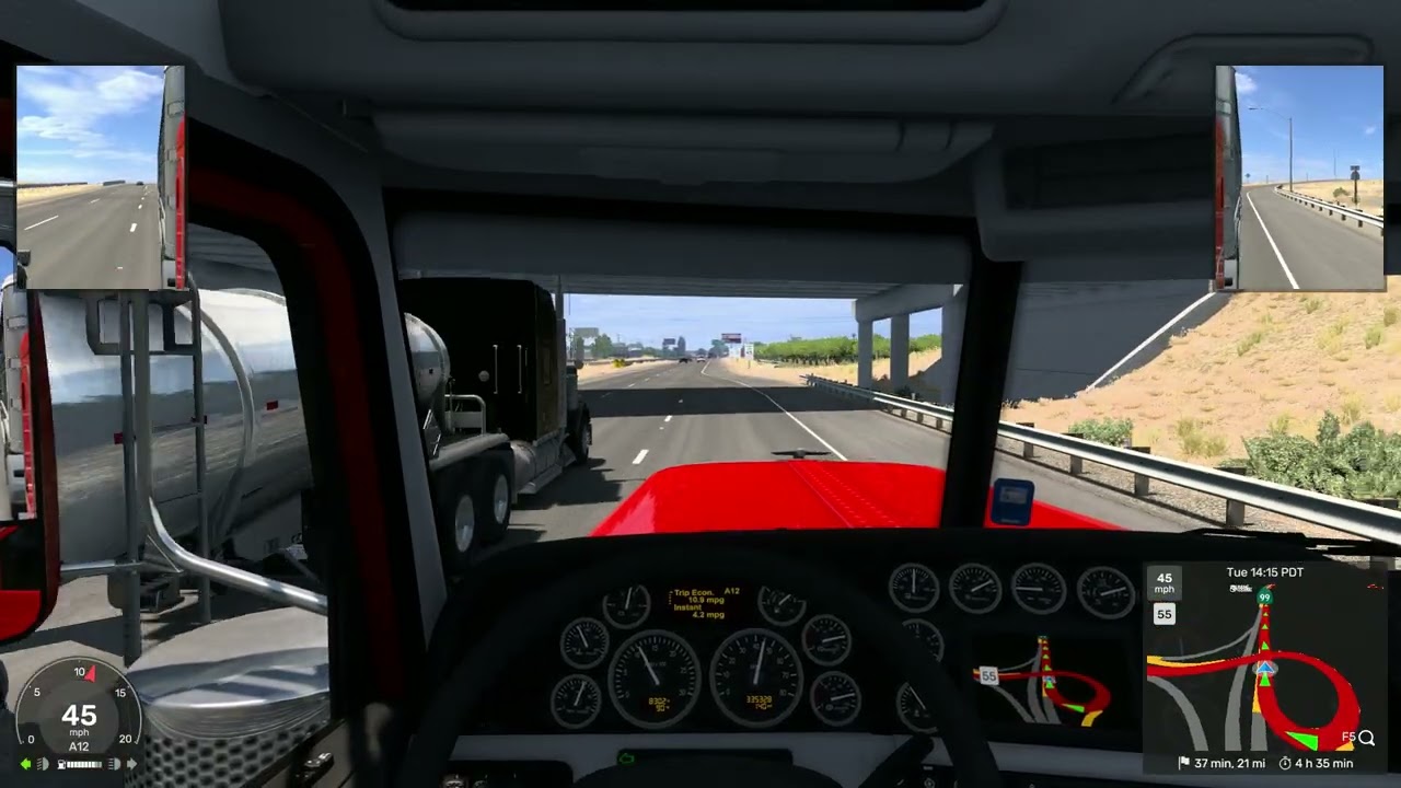 American Truck Simulator #49 Huron-Stockton Live Sheep (No music, chill driving)
