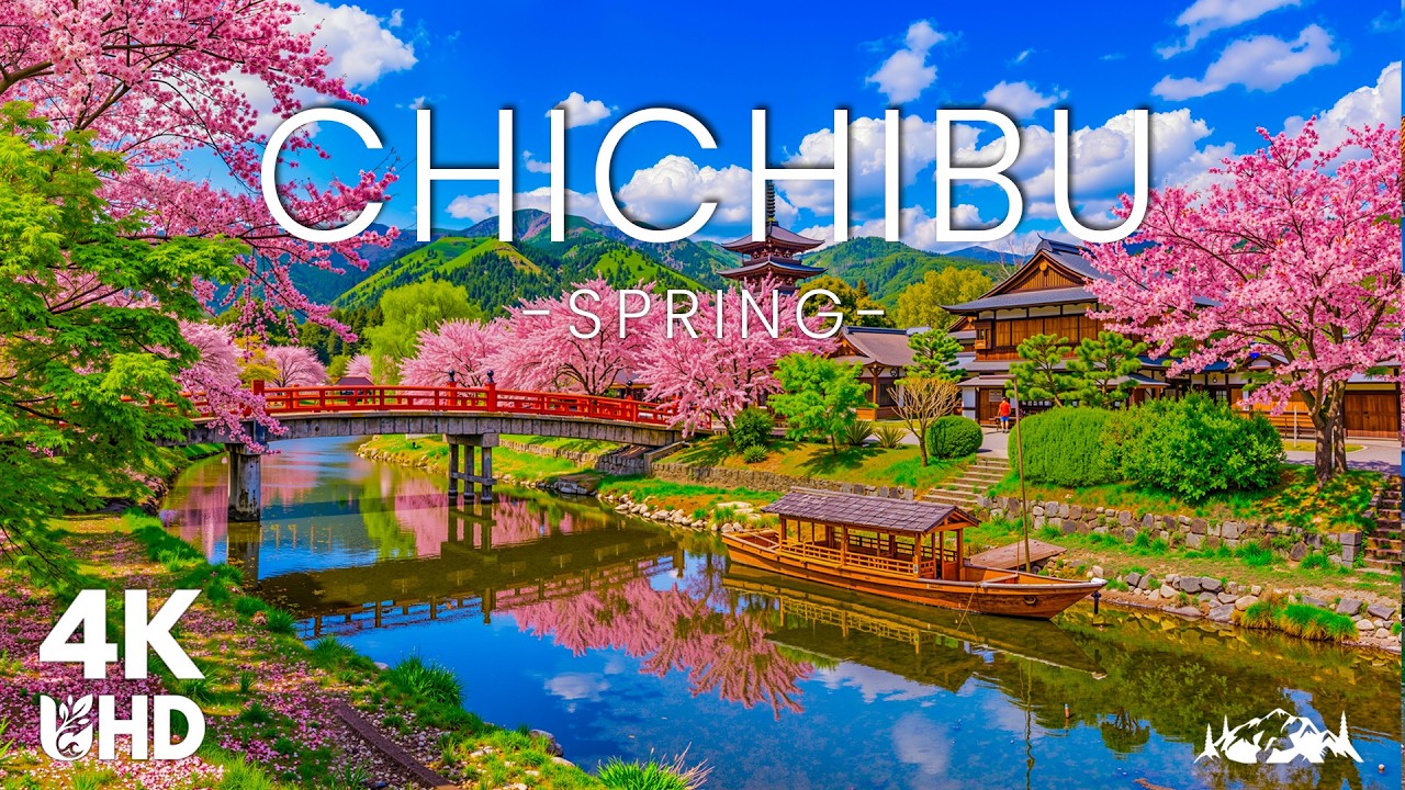 Chichibu in Spring 4K - Relaxing Music With Beautiful Natural Landscape - 4K Video UHD