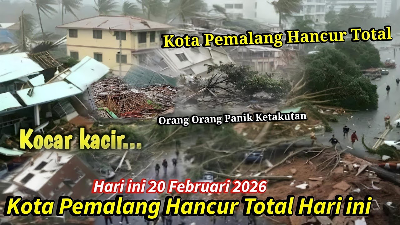 KOTA PEMALANG HANCUR TOTAL || BADAI DAHSYAT 175KM PERJAM DI PEMALANG HARI INI-TORNADO PEMALANG 2026