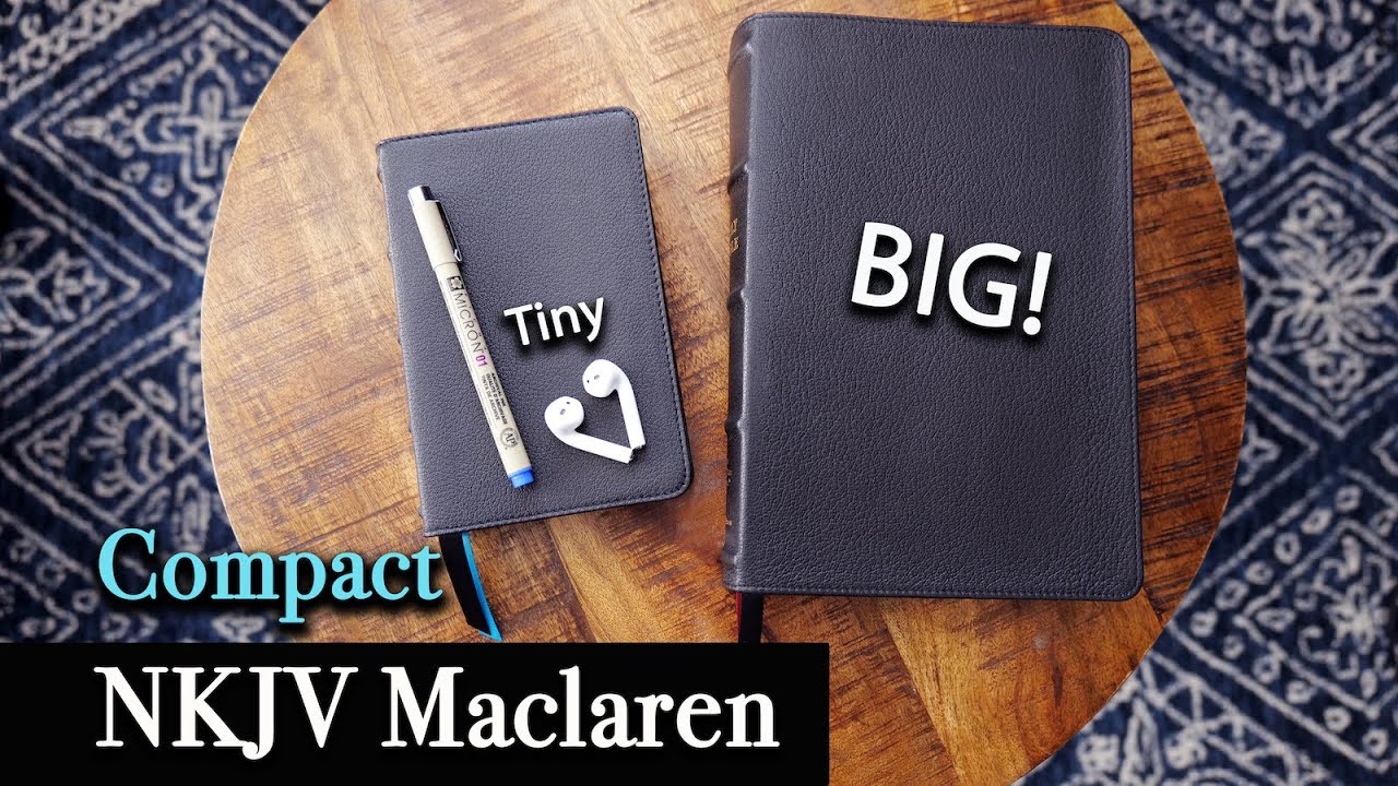 NKJV Maclaren Compact Bible in Black Genuine Leather