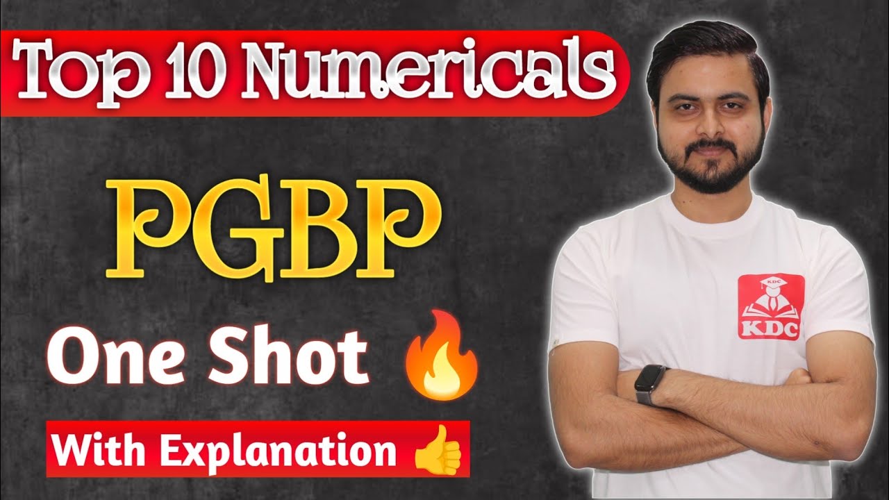 PGBP - Top 10 Numericals - One Shot CA Inter September 2025 