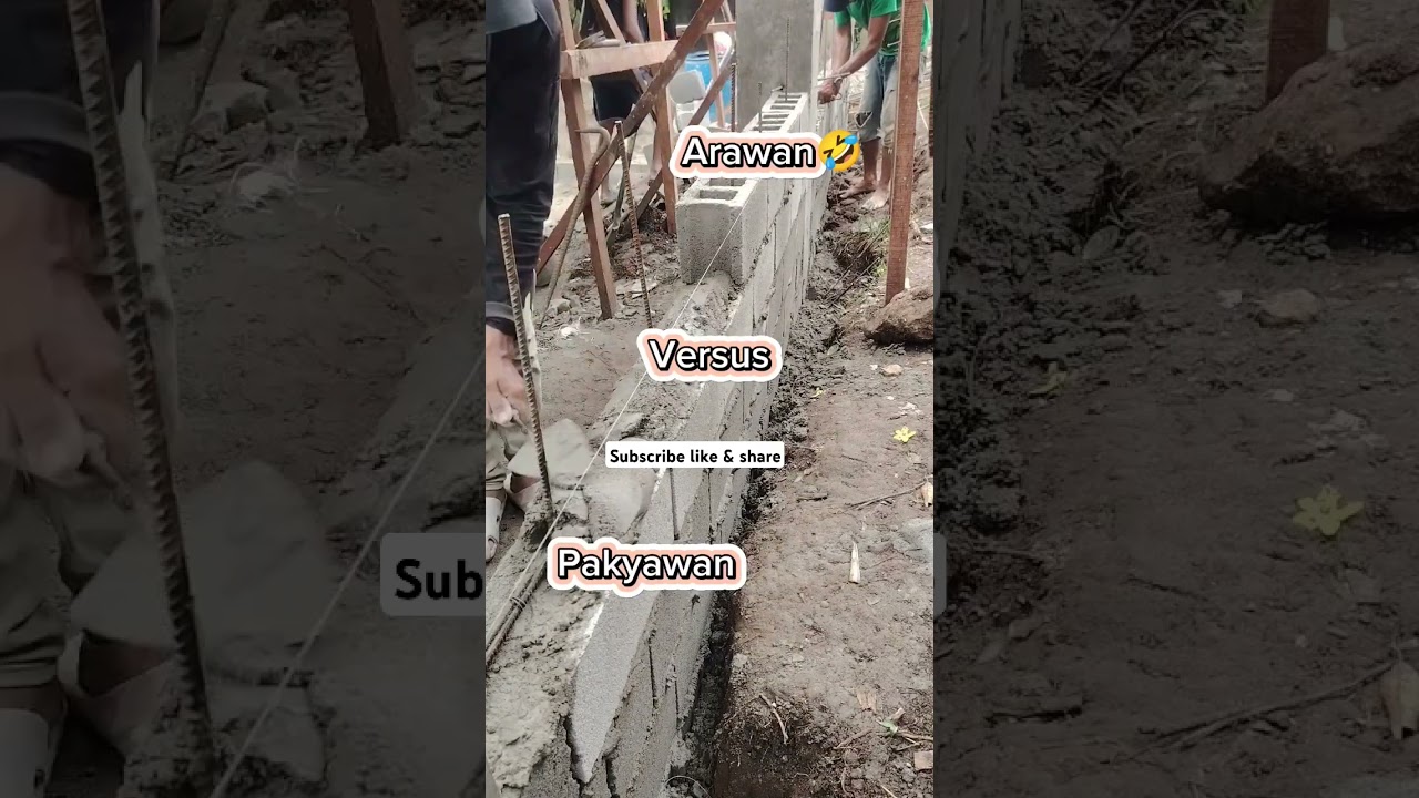 Pag asentada NG hollow block arawan versus pakyawan #construction #carpenter #reels #shorts