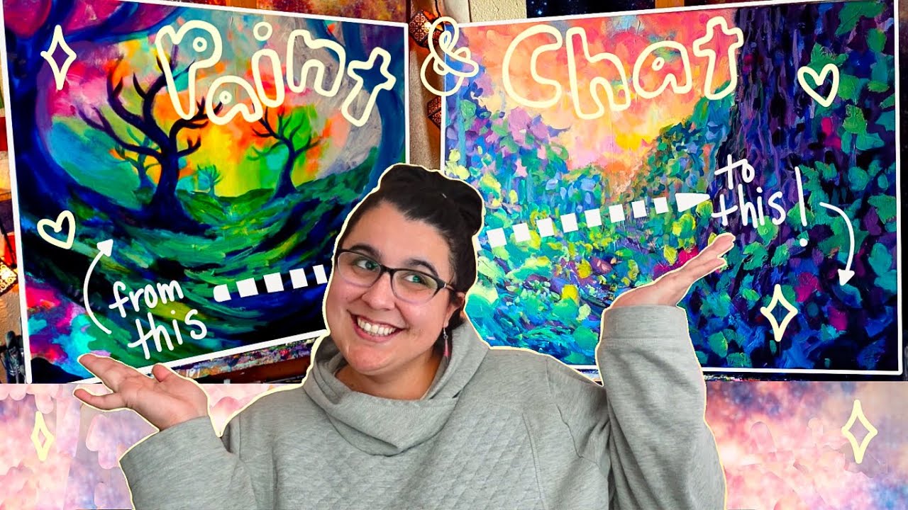 Let's PAINT OVER an OLD PAINTING ✽ paint & chat: my style, process, insecurities, & intent