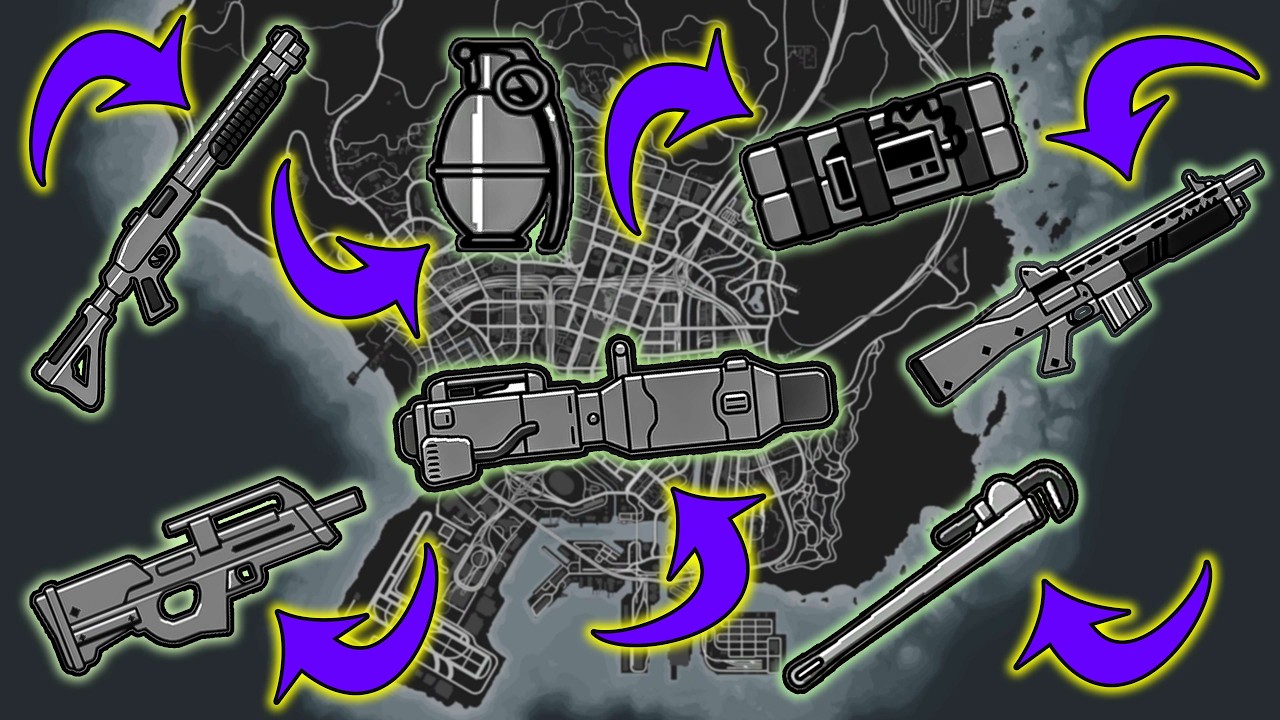 GTA 5 - All Secret Rare Weapon Locations (Rail Gun, Sniper Rifle & more)