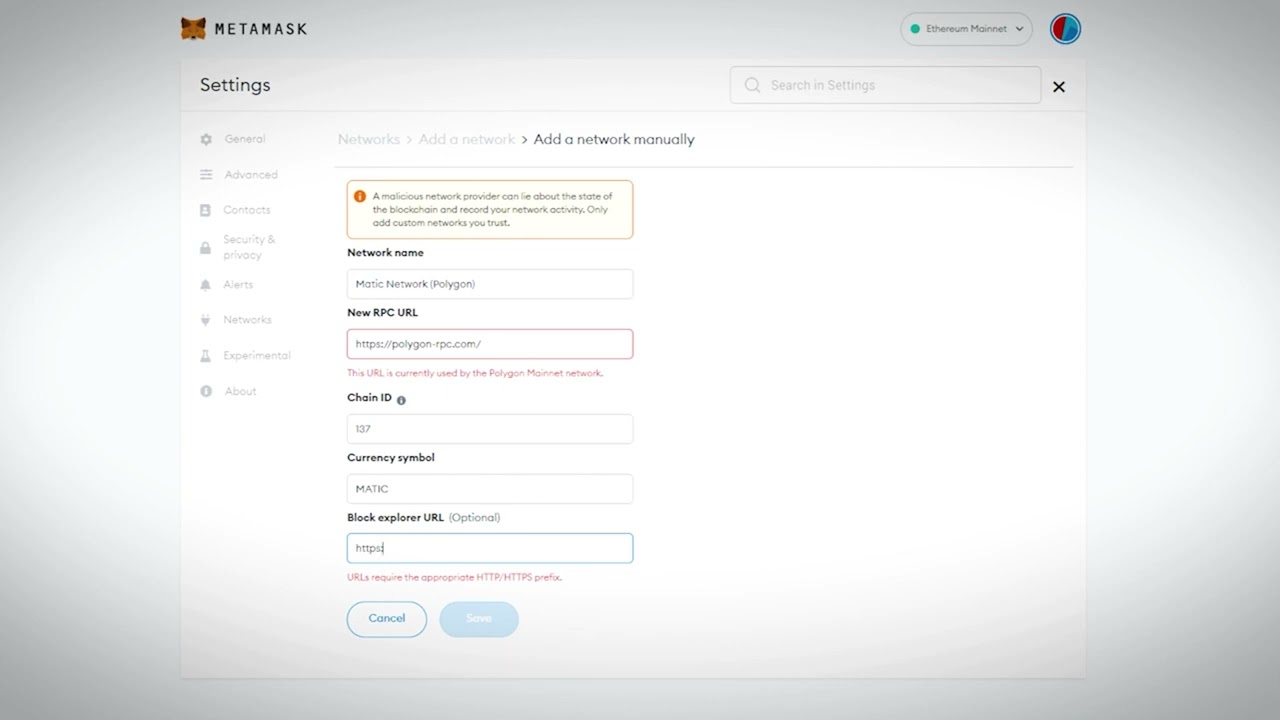 Switch your Metamask from Ethereum Chain to Polygon Network Chain - Elitecity.io