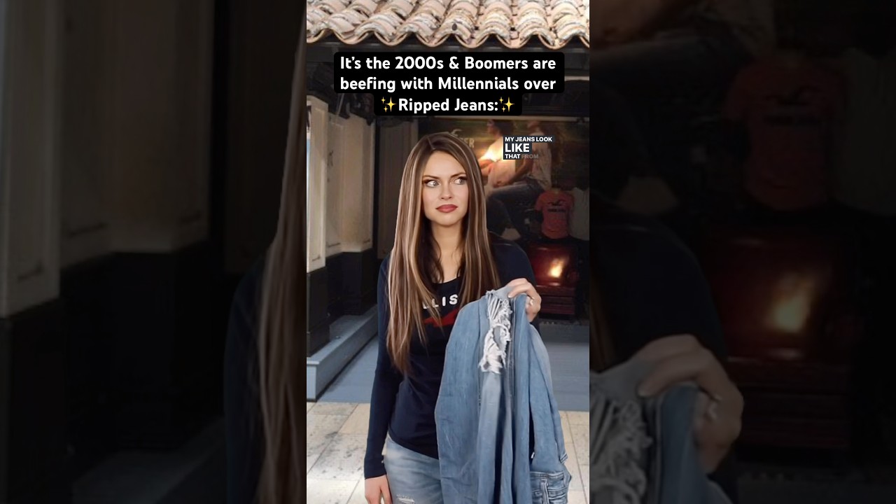 It&rsquo;s the #2000s & boomers are beefing with #millennials over Ripped Jeans #2000sfashion