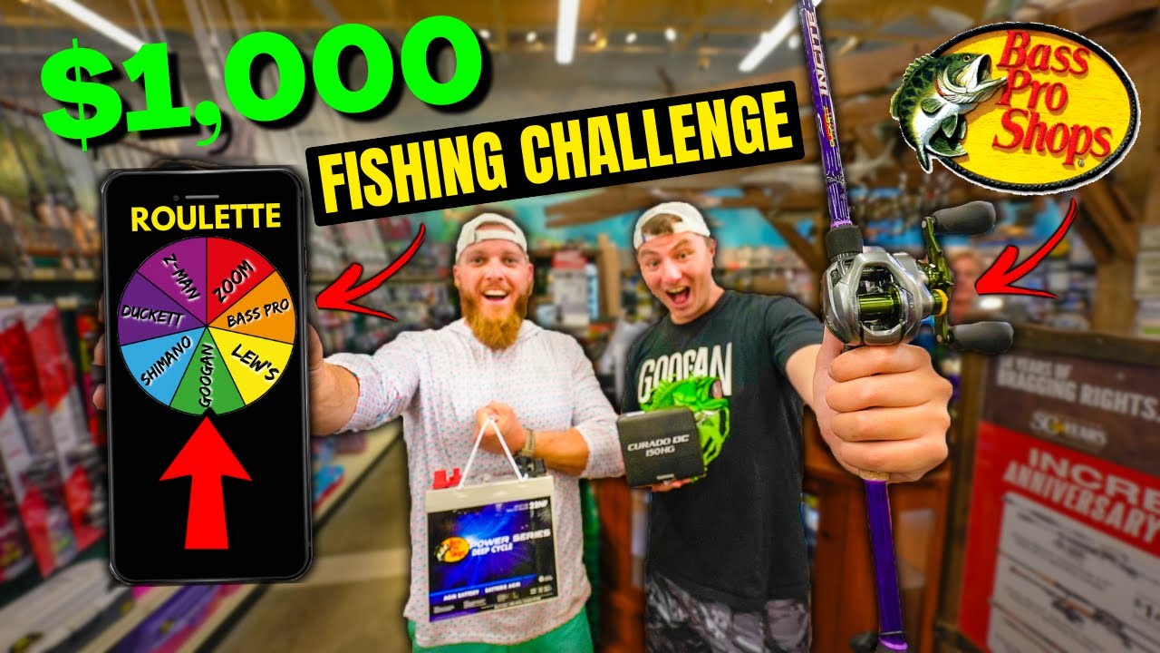 $1,000 1v1 ROULETTE WHEEL Chooses ROD, REEL, & LURES Fishing Challenge (Winner Takes ALL!!)