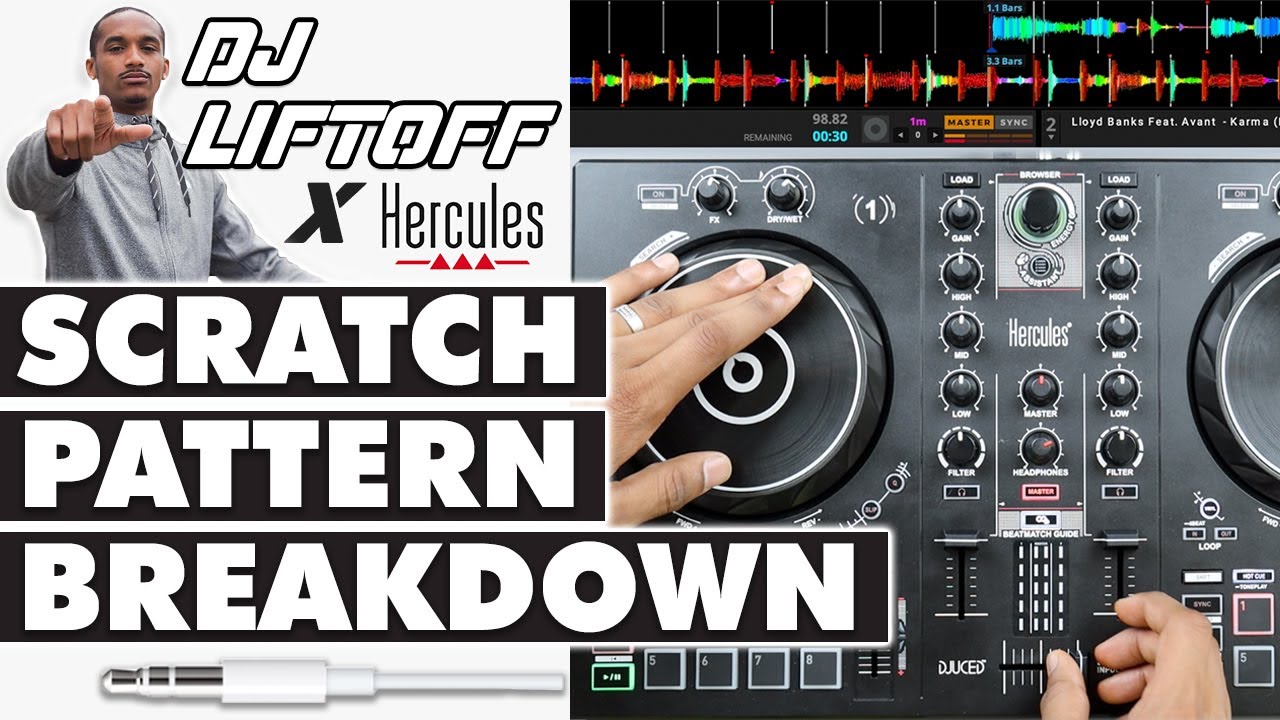 DJ LiftOFF Scratch Pattern Breakdown | Step-By-Step Tutorial | Hercules DJControl Inpulse 300