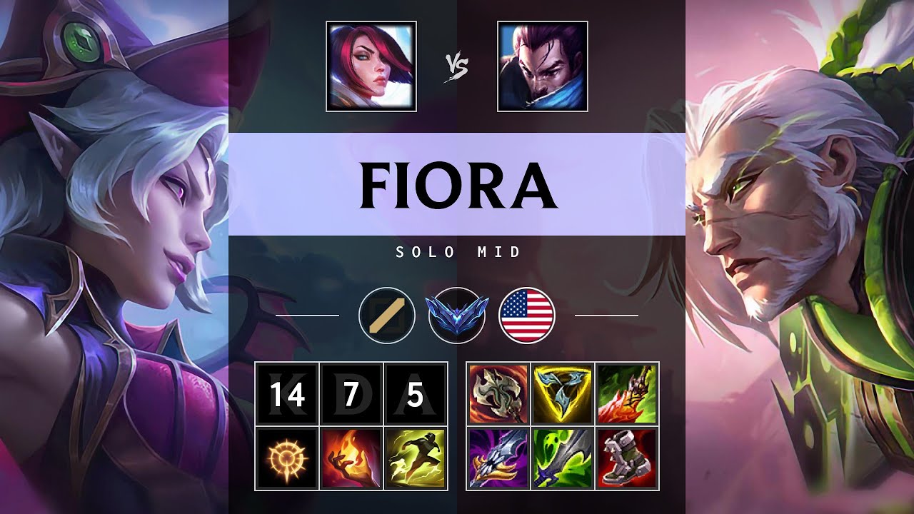 Fiora Mid vs Yasuo - NA Diamond Patch 25.07