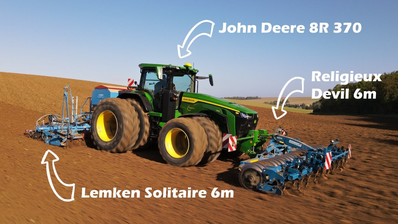 ‼️FULL Jumelage sur ce 8r370 / Semis de blé 2022🌱