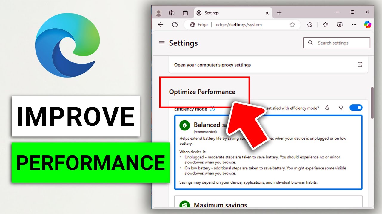 How to Improve edge browser Performance
