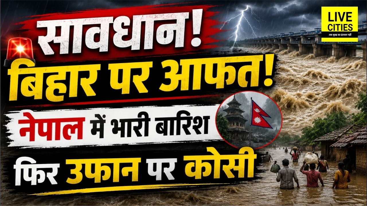 Bihar Flood की बन रही है स्थिति, Nepal में उफान के सभी रिकॉर्ड तोड़ रही है Kosi River...