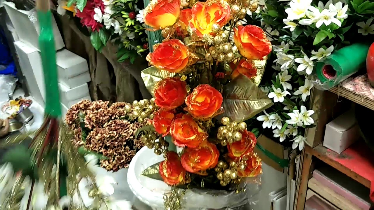 artificial flowers wholesale market || fancy flowers || plastic flower wholesale market