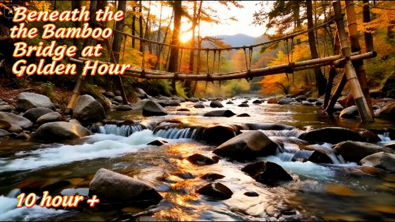 Ultimate Sunset River Therapy 🌄💧10+ Hours of Tranquil Waterfall Sounds for Anxiety & Insomnia Relief