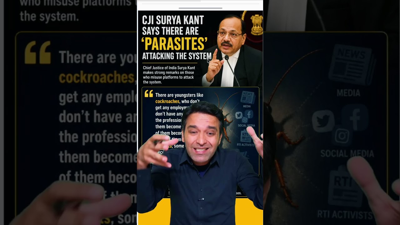 cockroaches and parasites will save the soul of India. #amitkilhor #cockroach #cji