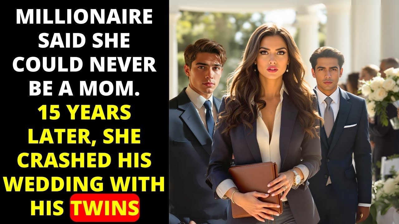 MILLIONAIRE SAID SHE COULD NEVER BE A MOM  15 YEARS LATER, SHE CRASHED HIS WEDDING WITH HIS TWI