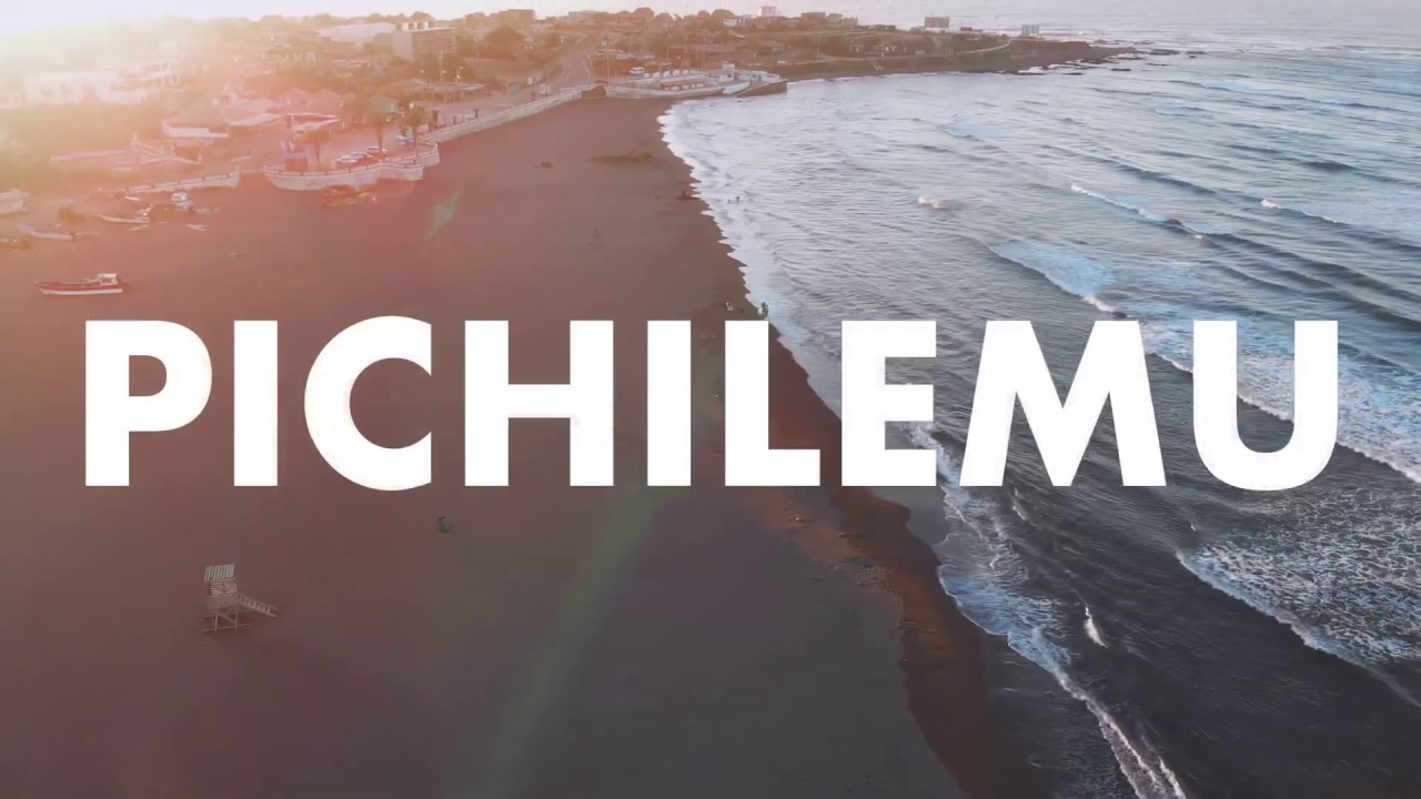 DRONE 4K - PICHILEMU Playa Principal (atardecer)