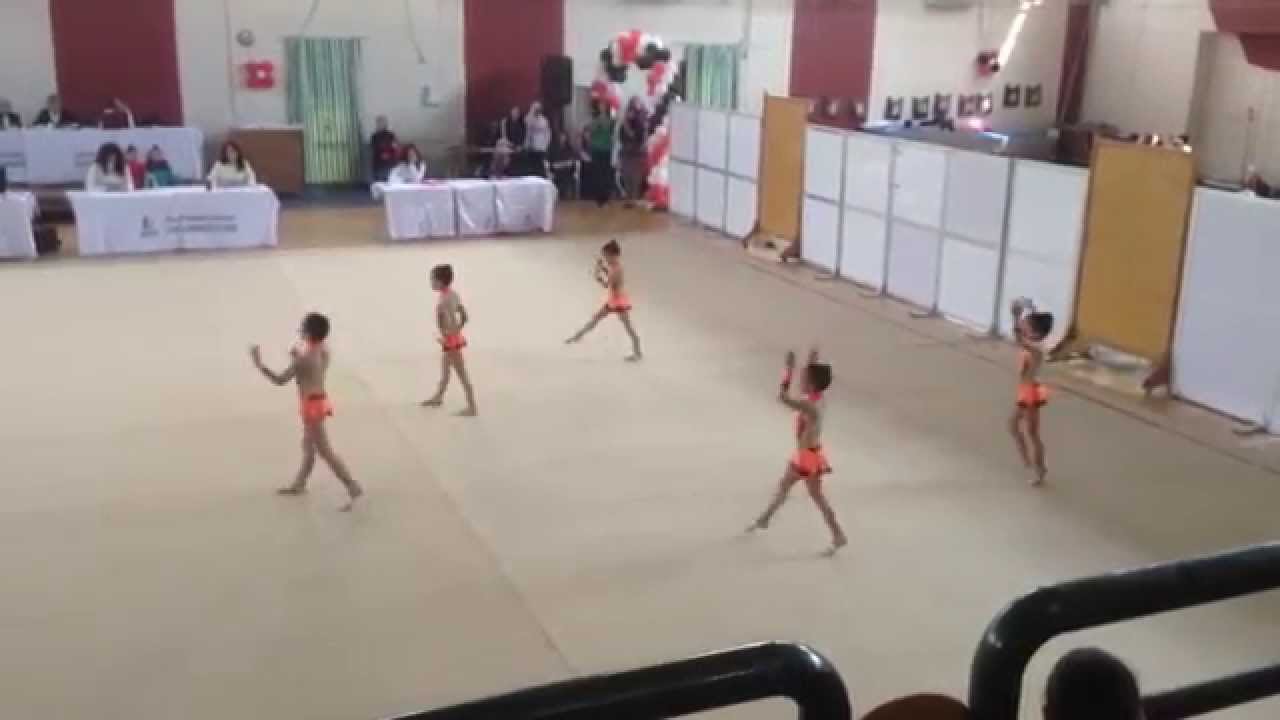 فريق نادي الزهور للجمباز الايقاعي المركز الاول في بطولة القاهره لعام 2014
