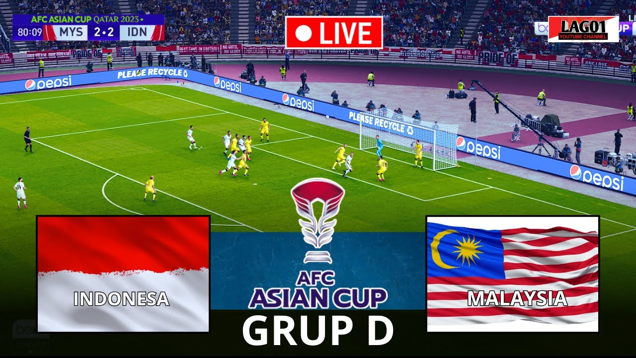 INDONESIA vs MALAYSIA LIVE Hari Ini | AFC Asian Cup 2025 | Derby Panas Asia Tenggara | Virtual Match
