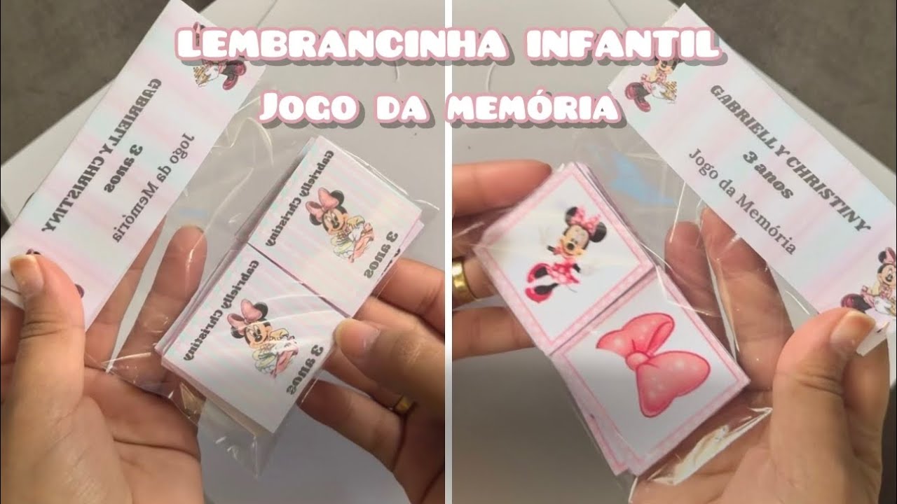 COMO FAZER LEMBRANCINHA INFANTIL JOGO DA MEMORIA | STEPHANIE