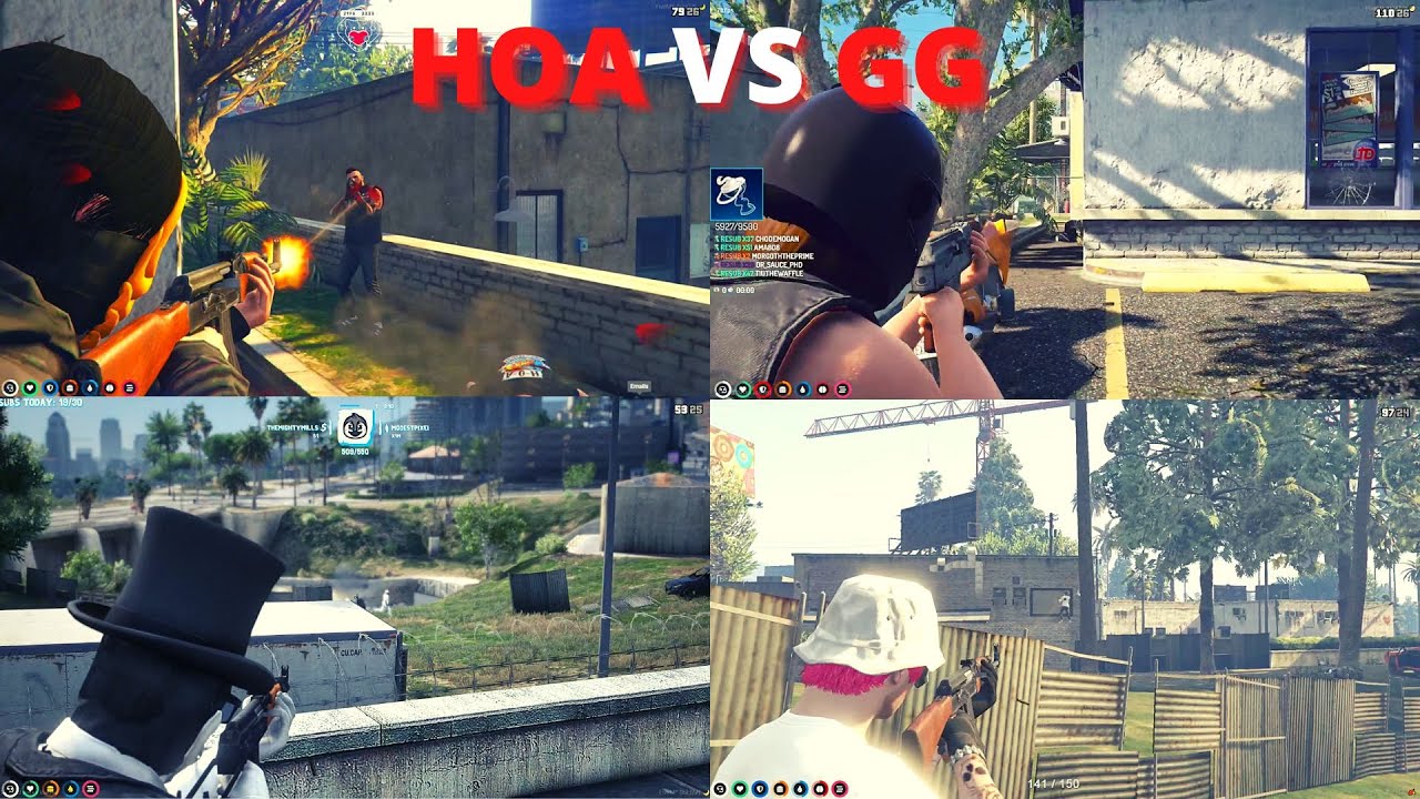 GG vs HOA WAR BEGINS (ALL POVS). | NoPixel GTA RP
